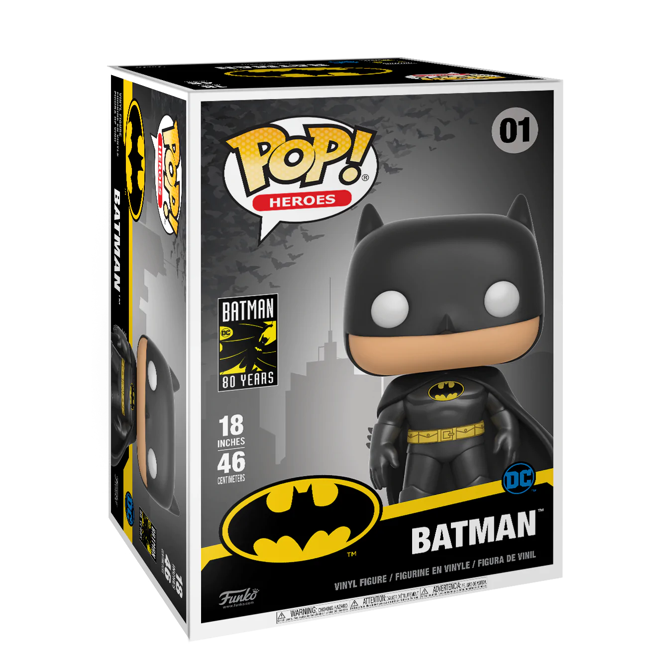 DC Comics - Batman 80th Anniversary 18 inch Funko Pop! Vinyl Figure | Tall Man Toys
