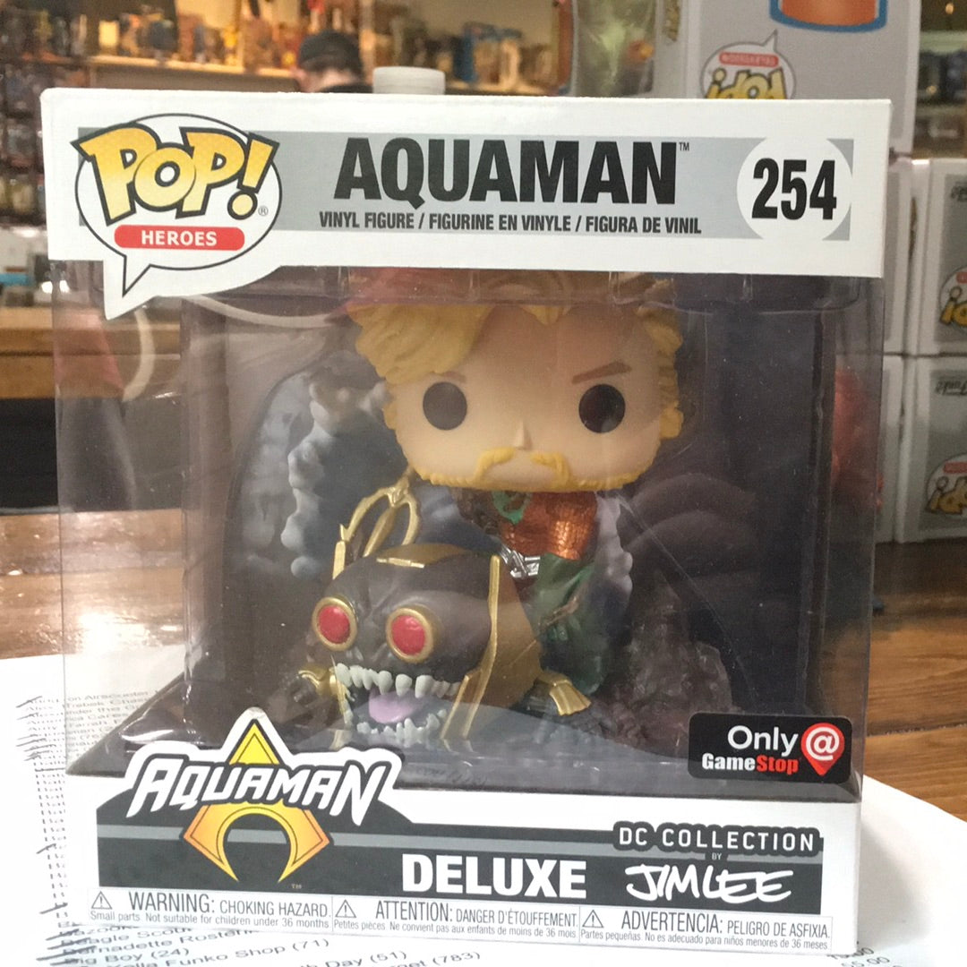 Aquaman Deluxe Jim Lee Exclusive 254 Funko Pop! Vinyl figure dc comics