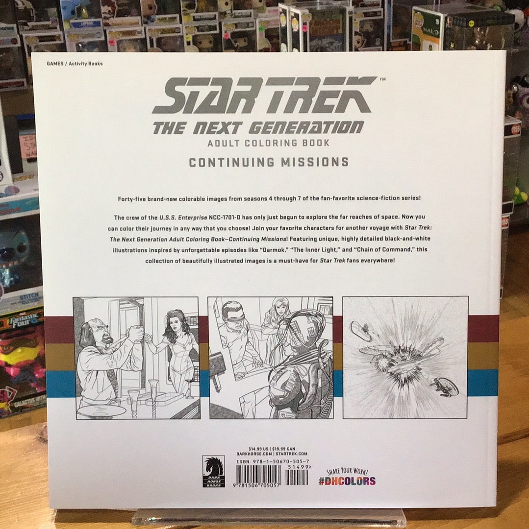 Star Trek: The Next Generation - Continuing Missions - Adult Coloring Book | Tall Man Toys