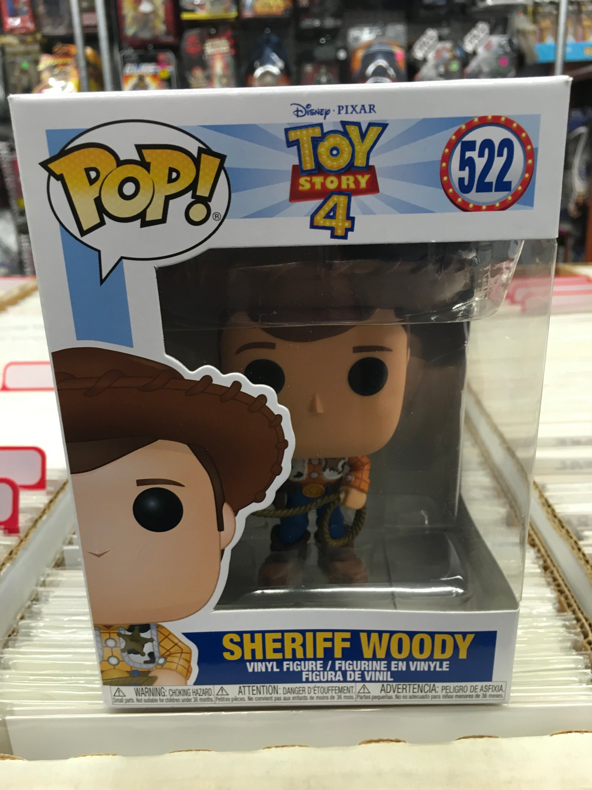 Disney Toy Story 4 - Sheriff Woody #522 - Funko Pop! Vinyl Figure – Tall  Man Toys & Comics