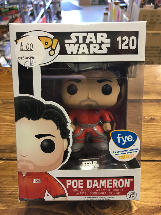 Star Wars Poe Dameron #120 F.Y.E exclusive Funko Pop! Vinyl Bobble-Head