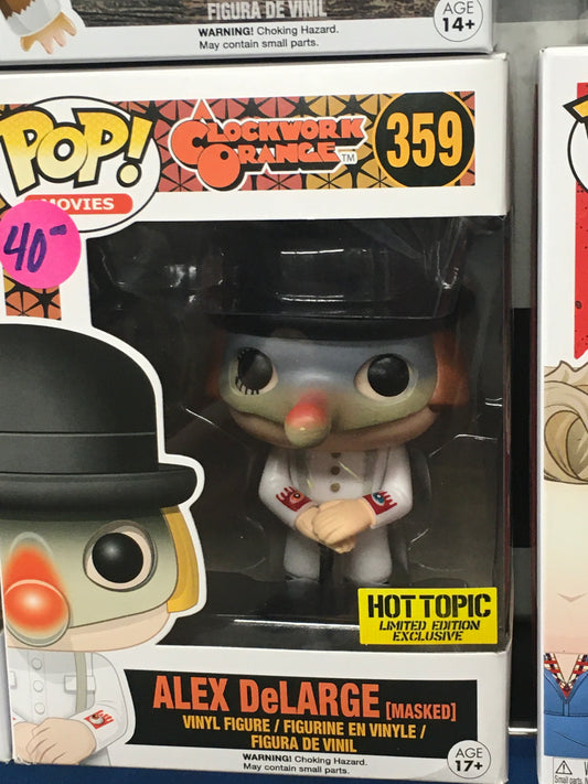 Alex DeLarge Clockwork Orange w mask Funko Pop! Vinyl Figure movie