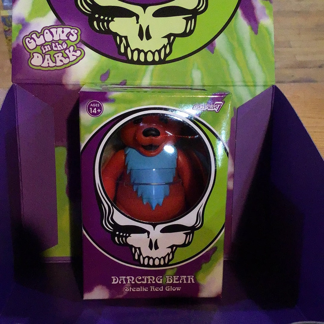 Grateful Dead super 7 Glow in the Dark Dancing Bear mini action figure