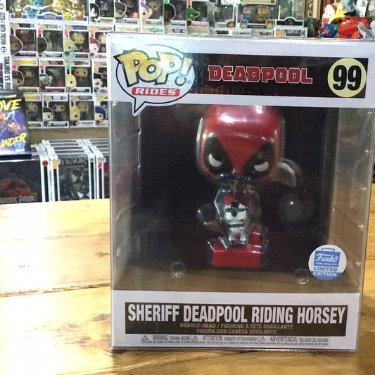Marvel Sheriff Deadpool Riding Horsey Exclusive Funko Pop! Vinyl figure
