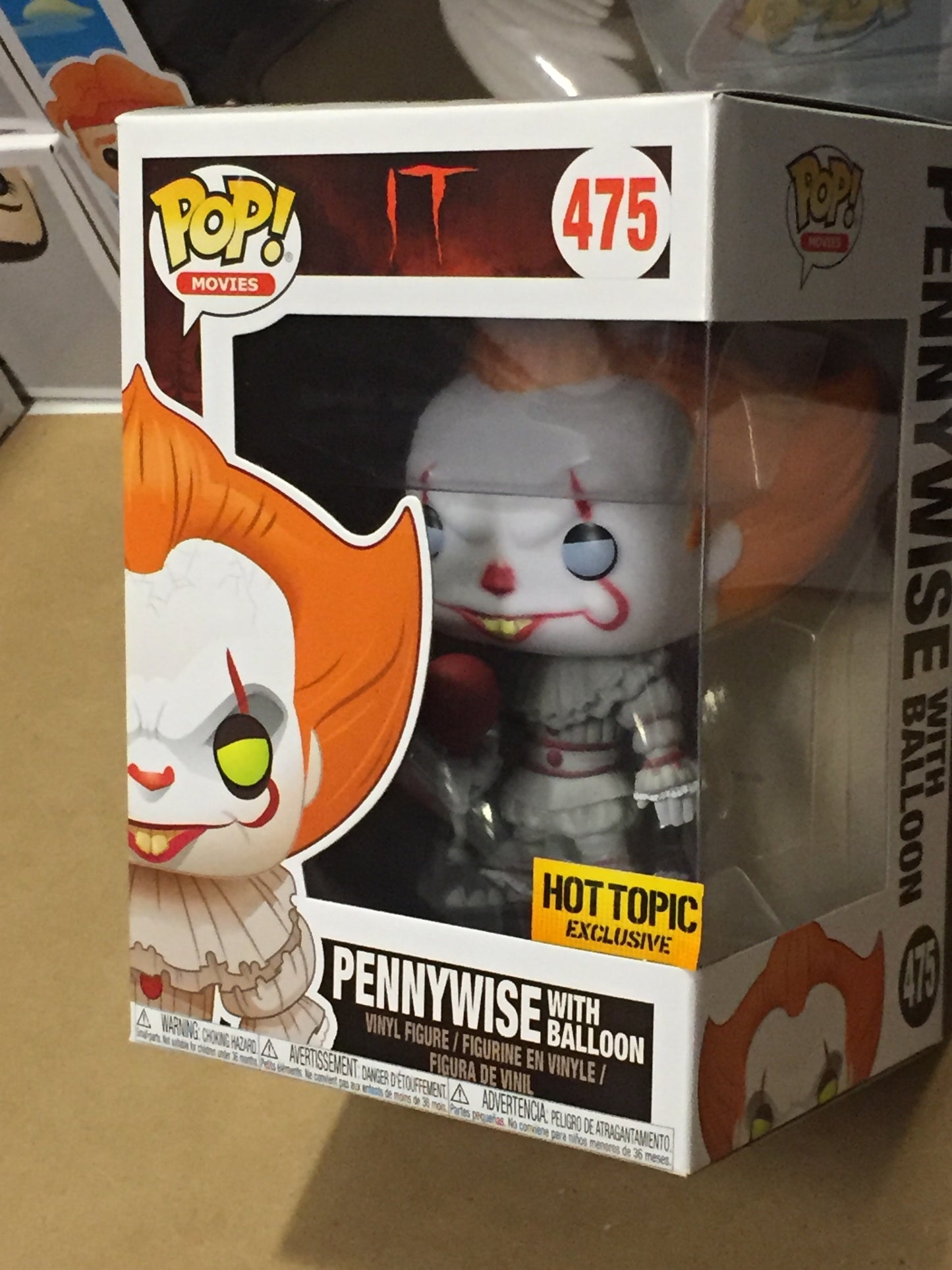 IT Pennywise with Balloon Exclusive 475 Funko Pop! vinyl figure movie