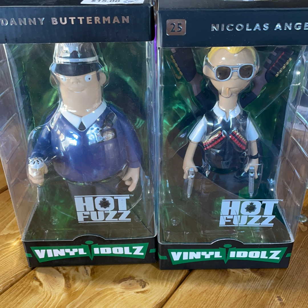 Hot Fuzz set of 2 Angel Butterman vinyl idolz figure