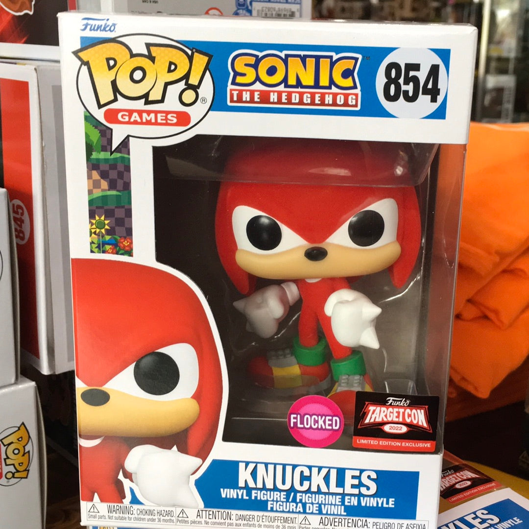 Sonic Knuckles flocked exclusive Funko Pop! Vinyl figure video games
