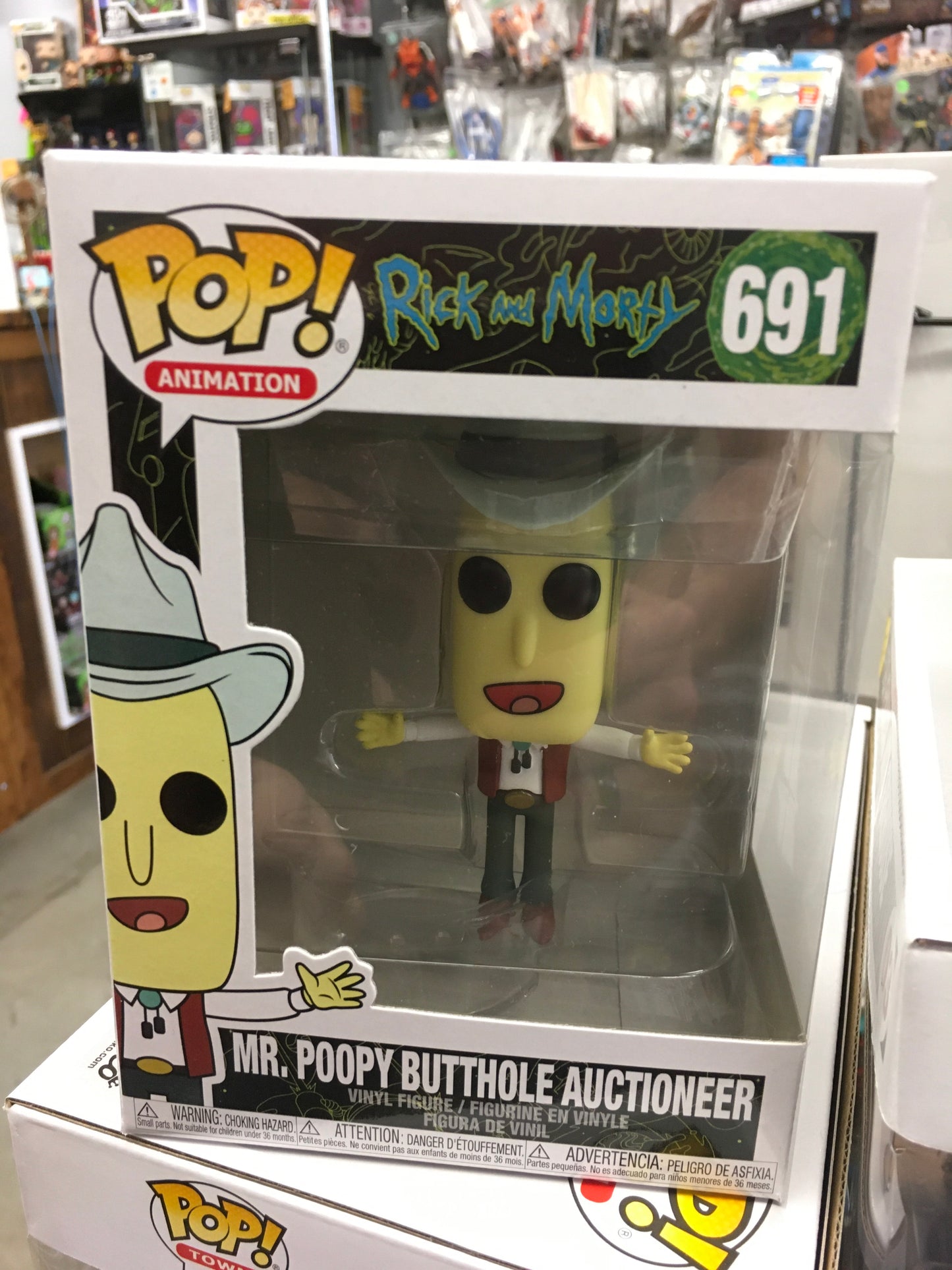 Rick Morty Mr Poopy Butthole Auctioneer Funko Pop! Vinyl figure store anime