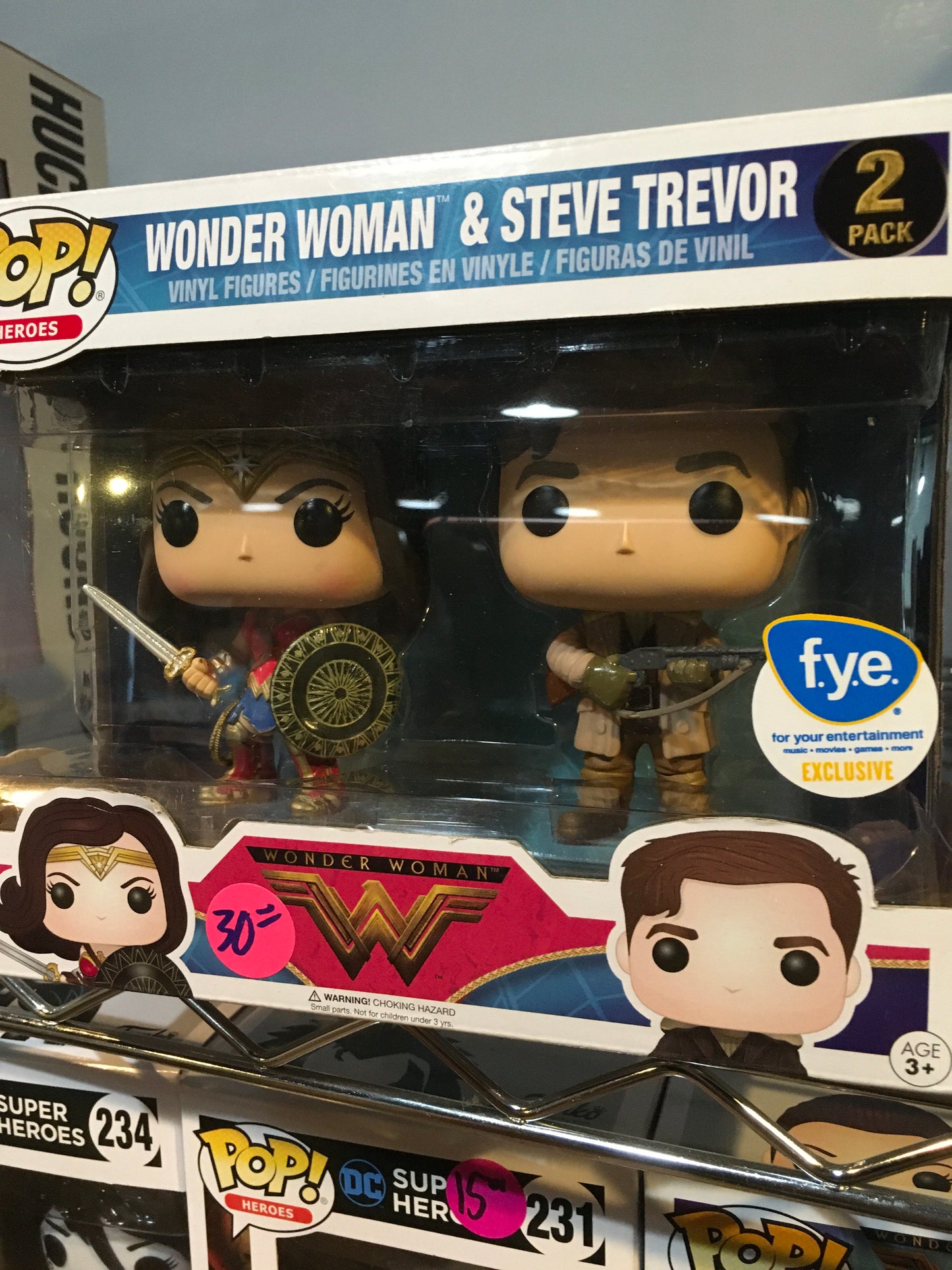 Wonder Woman Steve Trevor 2 pack Funko Pop! Vinyl figure dc comics