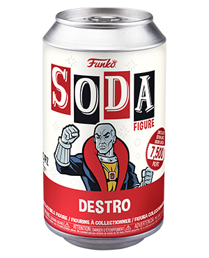 GI Joe - Destro Sealed Mystery Soda Figure Funko - LIMIT 6 (Cartoon)