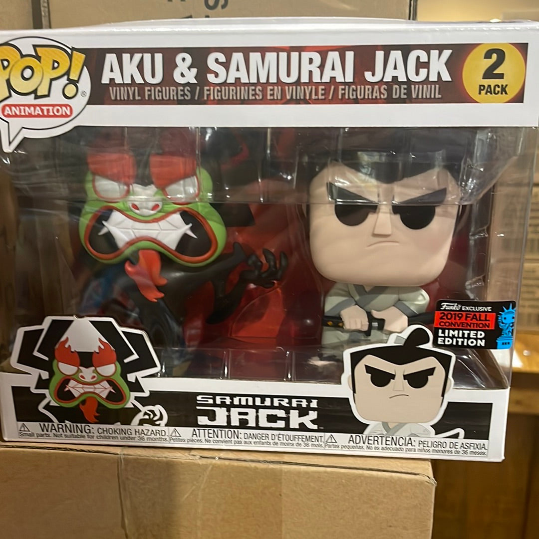 Samurai Jack Aku 2 pack exclusive Funko Pop! Vinyl figure anime