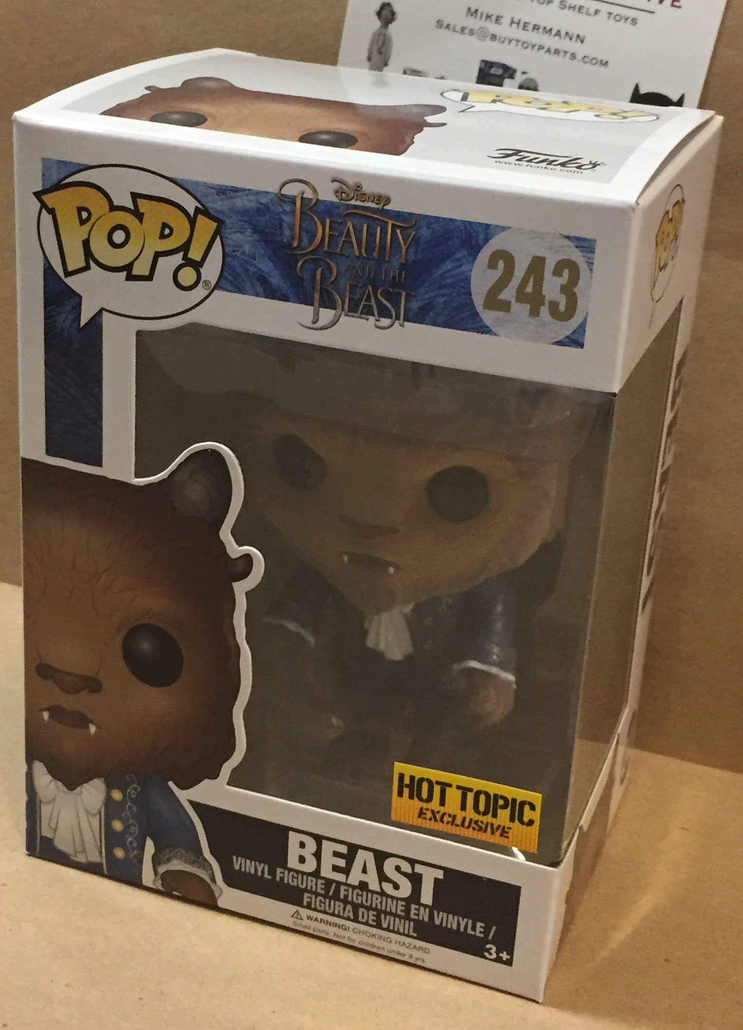 Funko Disney Beauty and the Beast 243 Flocked Pop! Figure