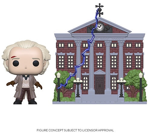 Back to the Future - Doc Brown and Clock Tower - Funko Pop! Vinyl Town (Movies)