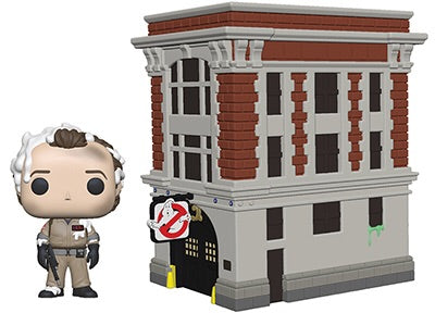 Ghostbusters Peter with Firehouse Funko Pop! Town Vinyl figure set Movie