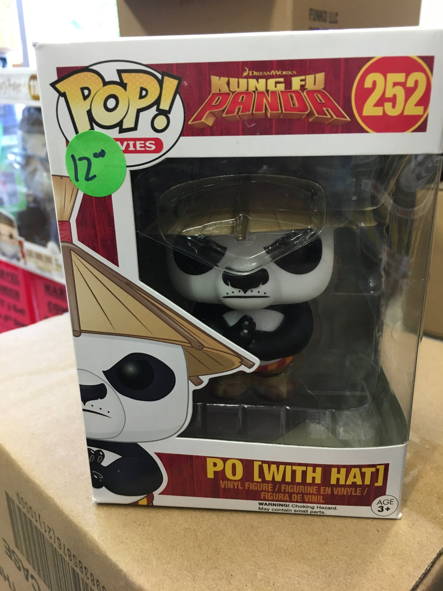 Kung Fu Panda Po with hat 252 Funko pop vinyl figure cartoon