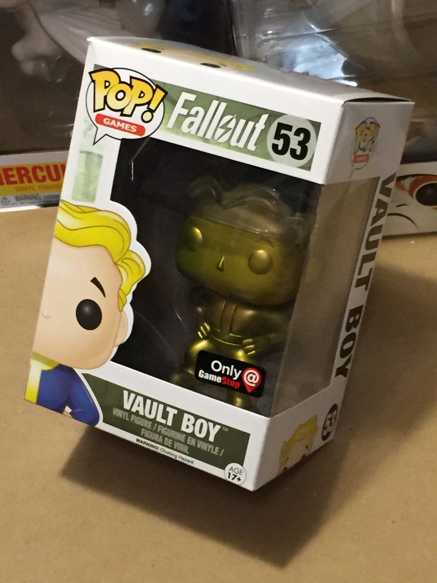 Fallout 4 vault boy gold GameStop exclusive Funko Pop! Vinyl figure STORE