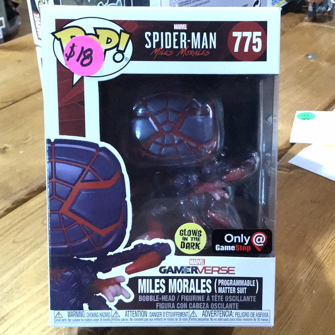 Spider-Man Miles Morales (Programmable Matter Suit) 775 GITD Funko Pop ...