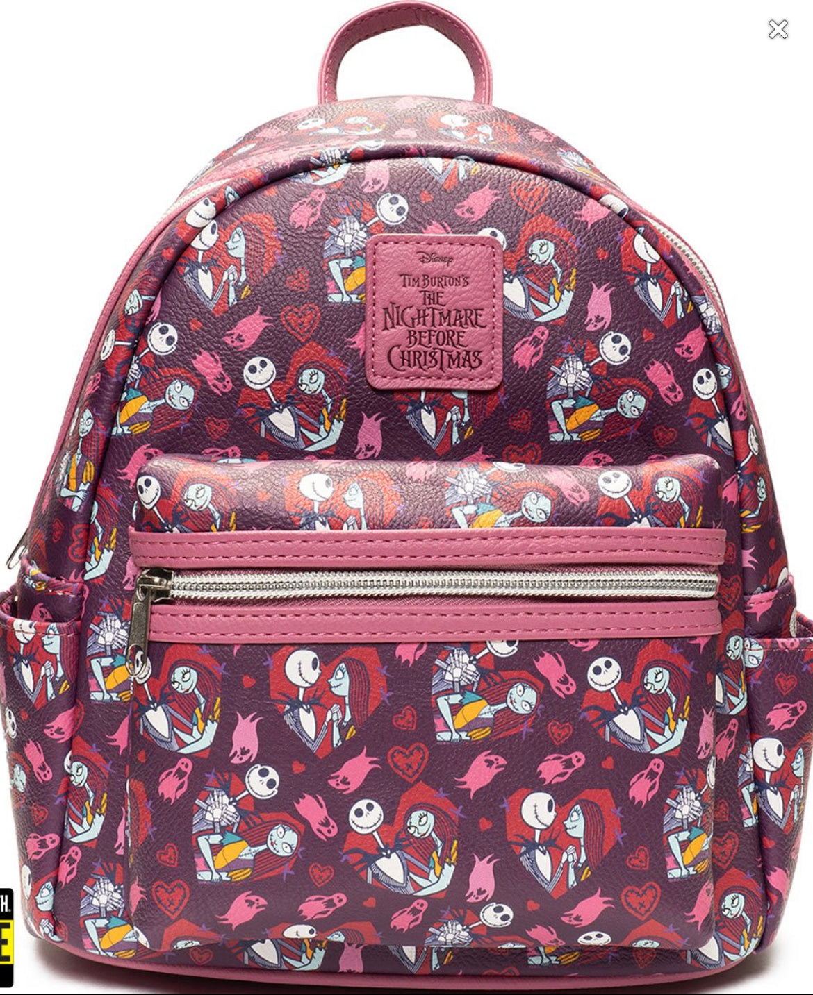 TNBC - Jack and Sally Hearts - Exclusive Mini Backpack by Loungefly