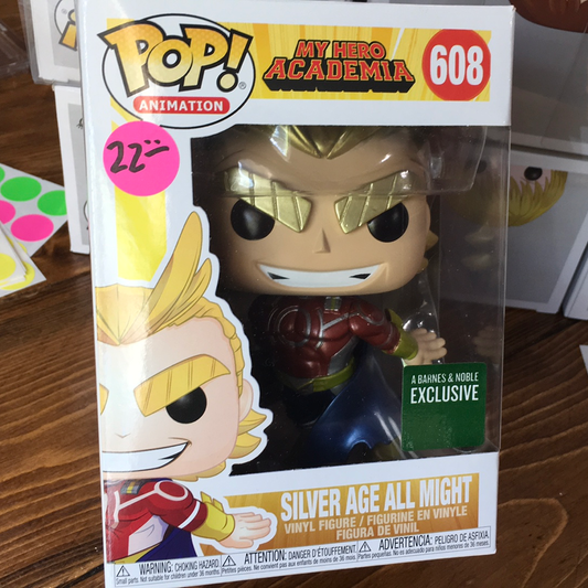All Might Silver Age exclusive 608 MHA Funko Pop! Vinyl Figure anime
