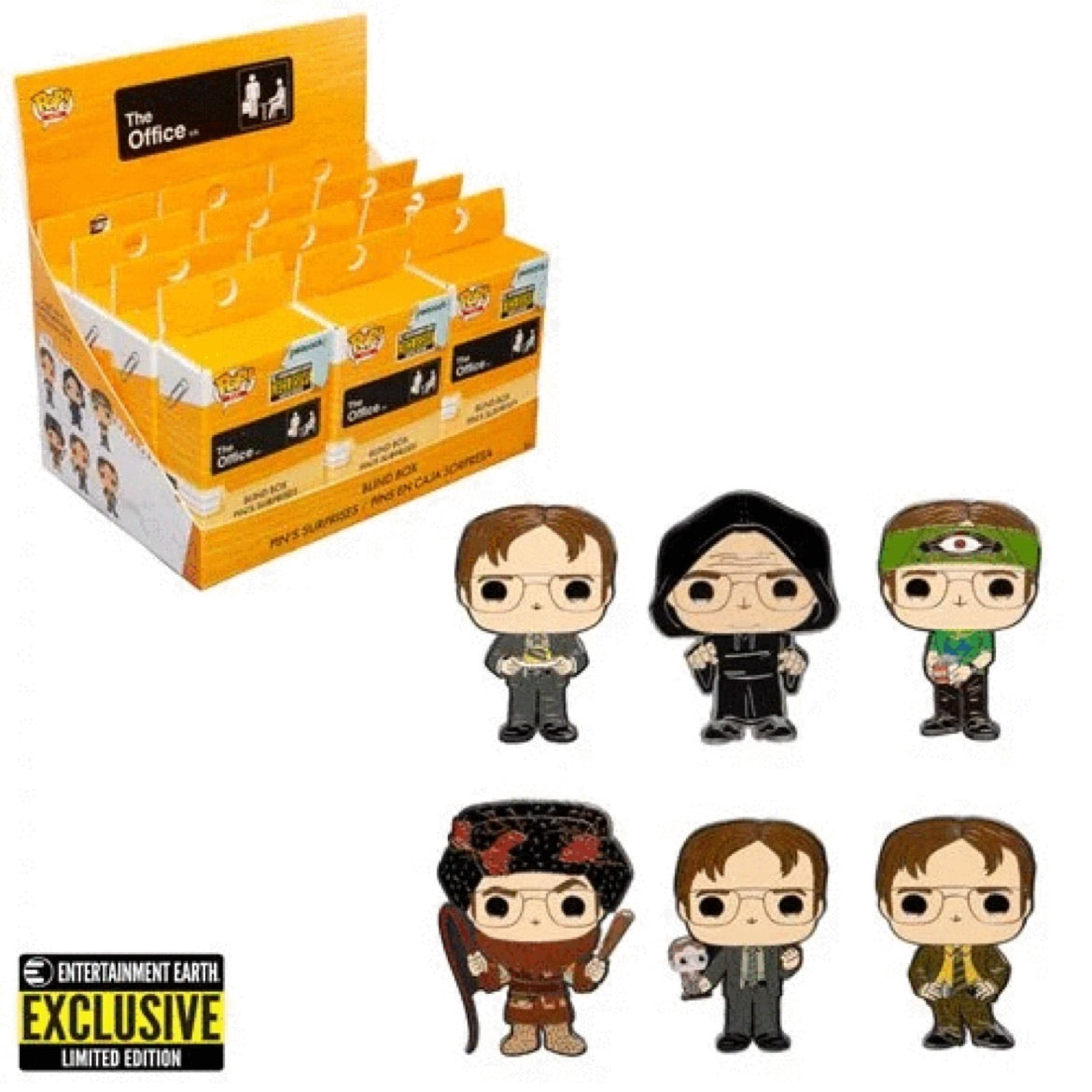 The office Dwight Schrute Set of 6 Pins Funko Pop! Pin loungefly exclusive