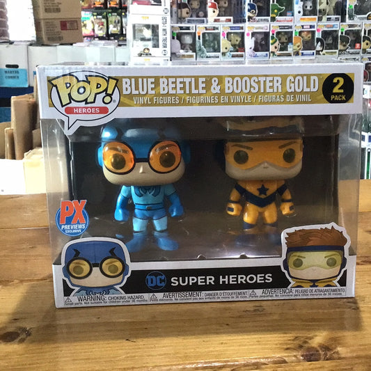 DC Heroes Blue Beetle and Booster Gold 2 pack PX Exclusive Funko Pop! Vinyl figure DC Comics