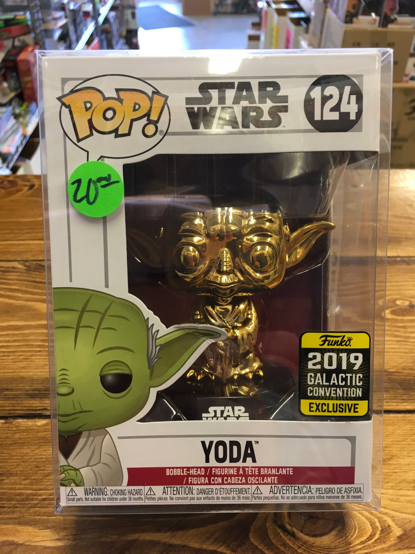 Star Wars Yoda #124 2019 Galactic Convention exclusive Funko Pop! Vinyl Bobble-Head