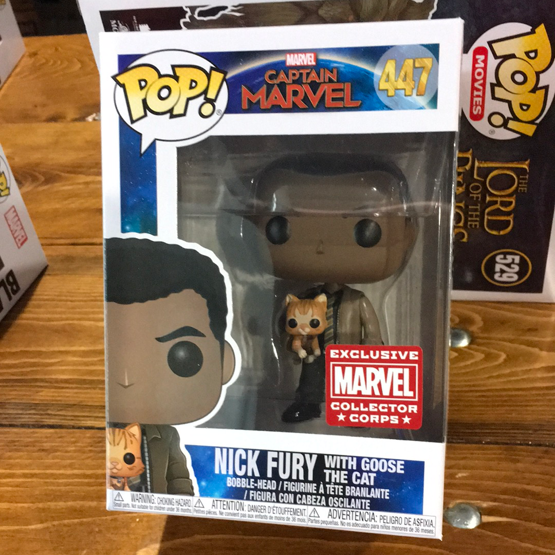 captain marvel Nick Fury w Goose 447 Funko Pop! Vinyl figure