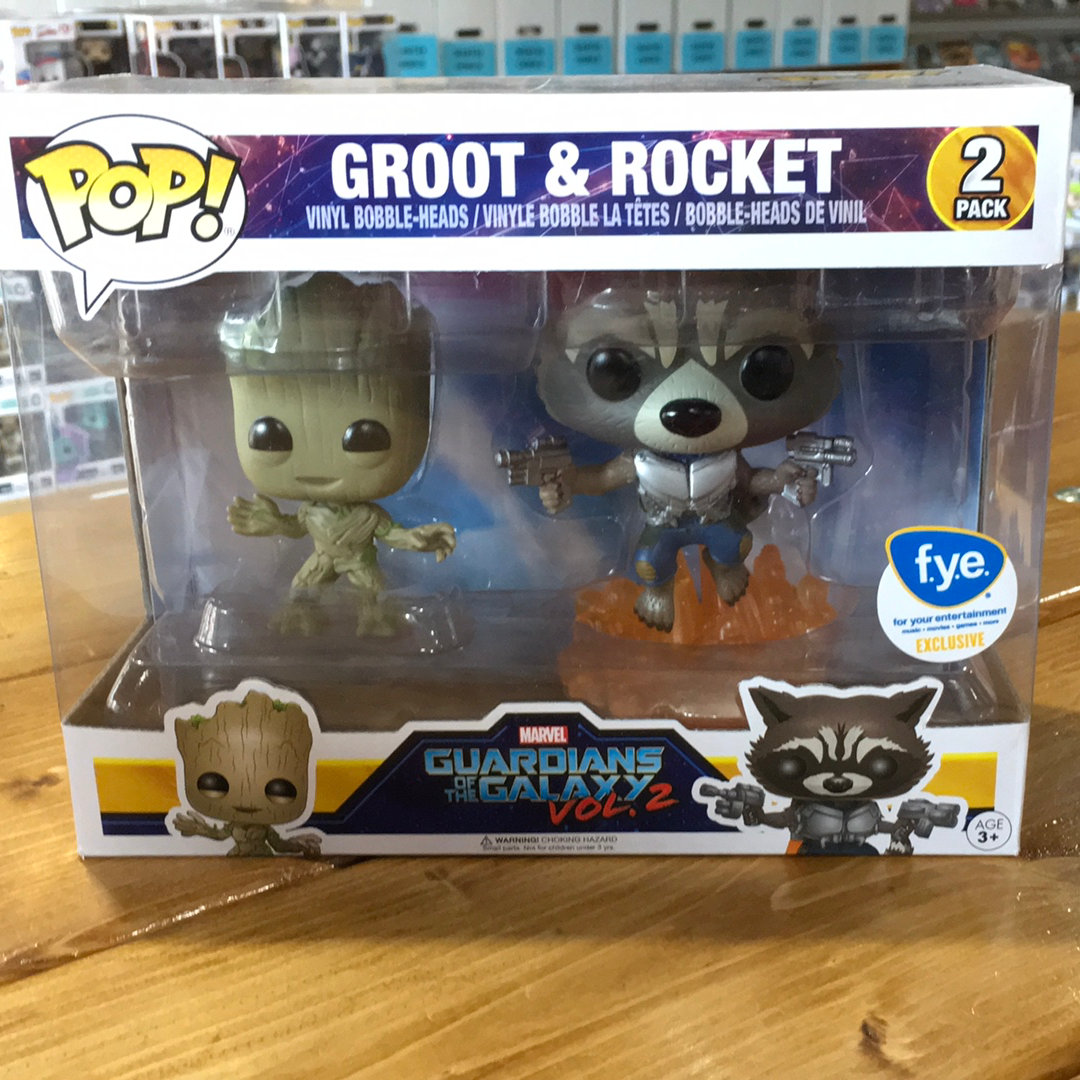 Groot rocket raccoon gotg2 2 pack Funko Pop! Vinyl Figure marvel