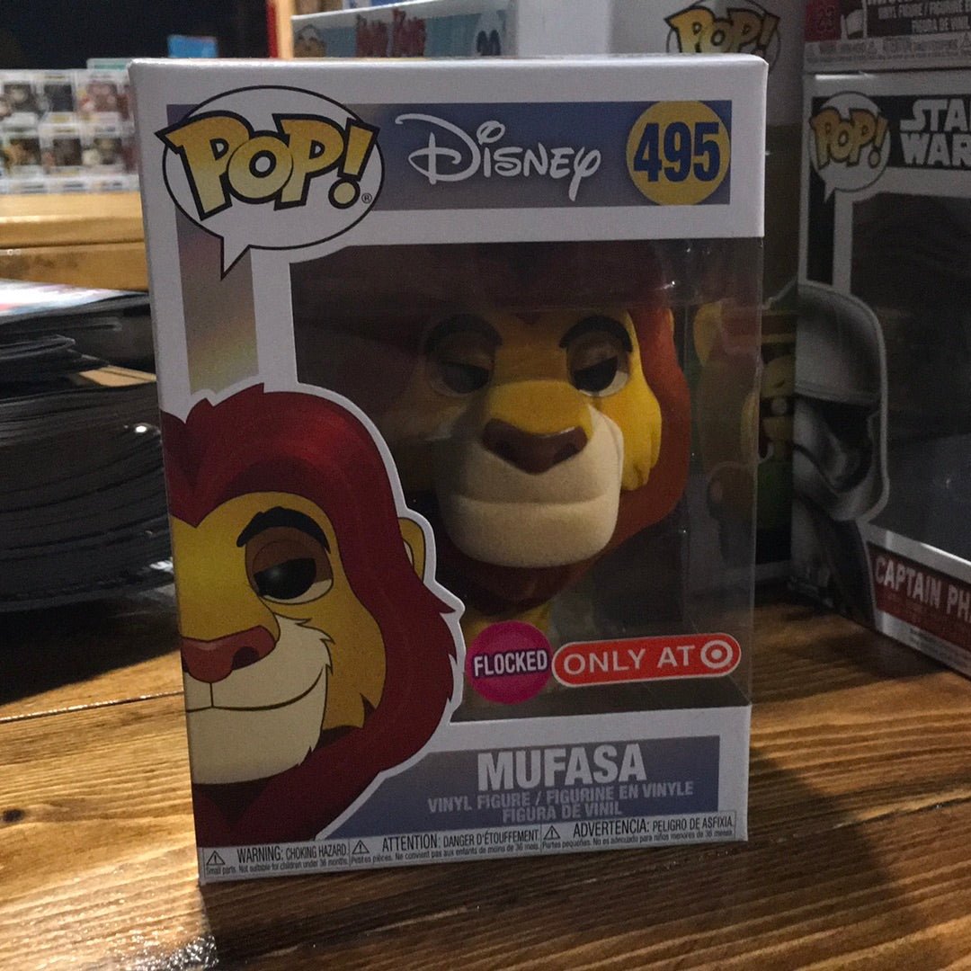 Disney Lion King Mufasa Flocked 495 Exclusive Funko Pop! Vinyl figure