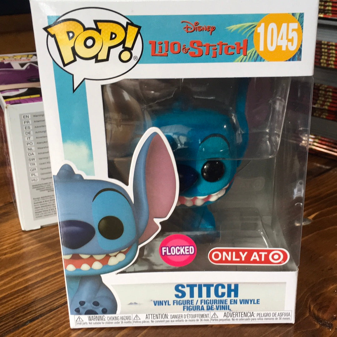 Disney flocked stitch exclusive Funko Pop! Vinyl figure