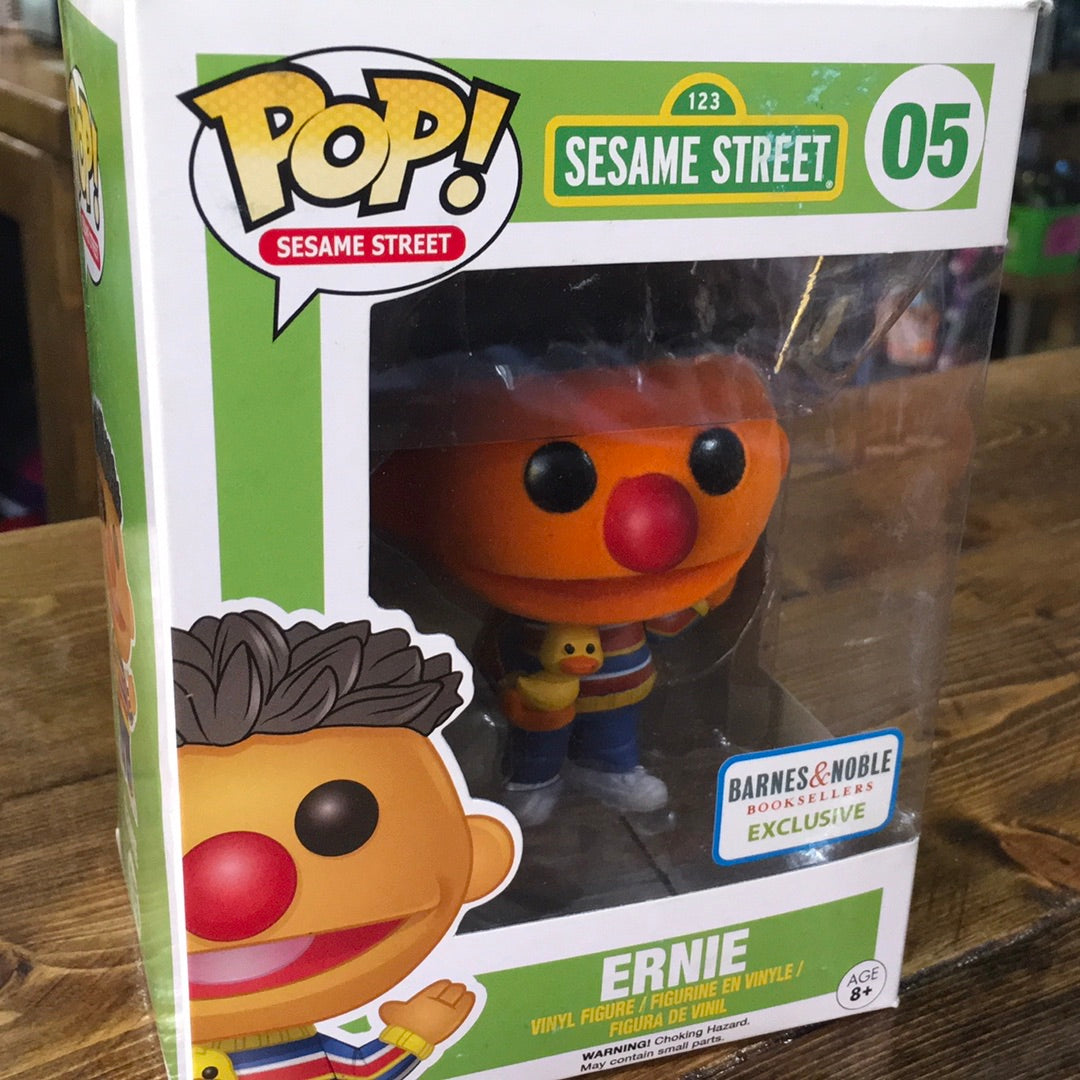 Sesame Street Ernie exclusive flocked Funko Pop! Vinyl figure Cartoon