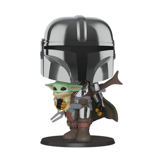 Star Wars: The Mandalorian - Mando w/Child #380 - 10-inch Funko Pop! Vinyl Figure