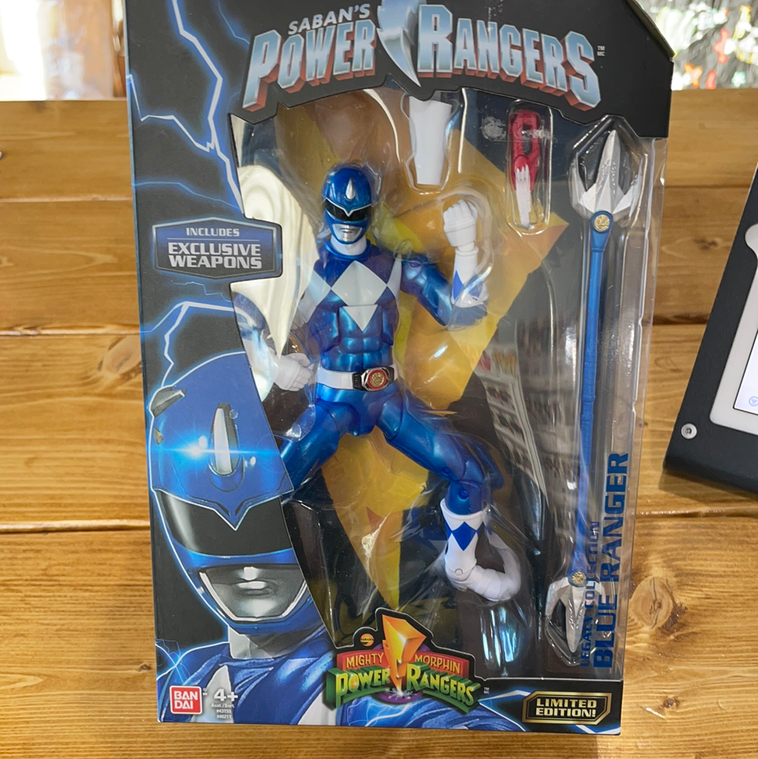 MMPR Power Rangers Blue Ranger metallic Legacy Action Figure