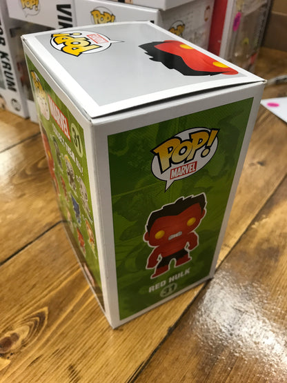 Marvel Metallic Red Hulk sdcc 2013 retired rare Funko pop! Vinyl Figure