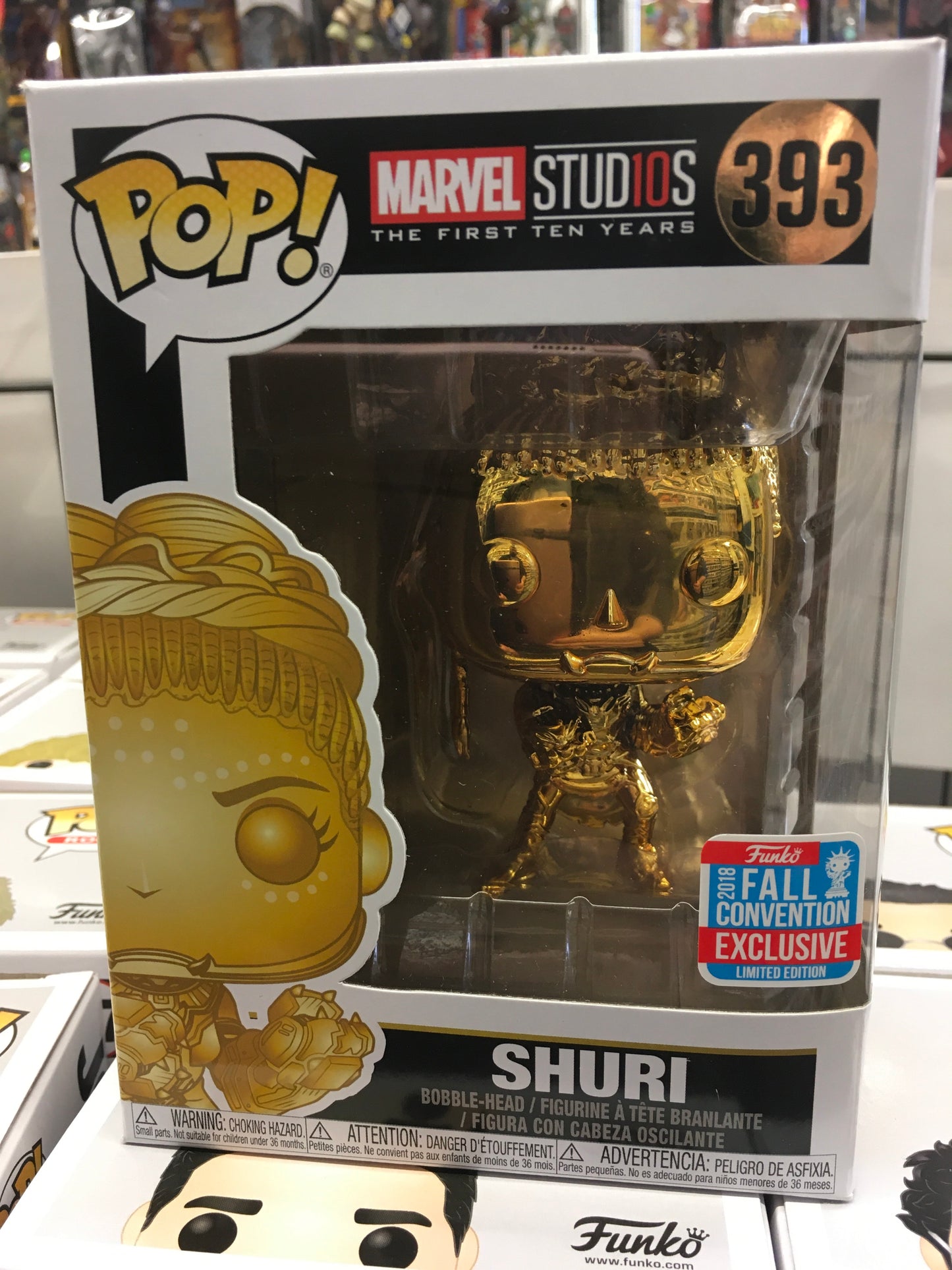 Black Panther Shuri #393 Gold chrome exclusive Funko Pop! Vinyl Bobble-head 2020