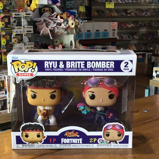 Ryu & Brite Bomber - 2 Pack Pop! Vinyl Figures (Video Games)