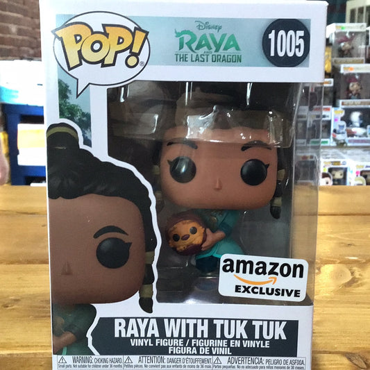 Raya with Tuk Tuk 1005 Amazon Exclusive Funko Pop! Vinyl Figure Disney Raya and the Last Dragon