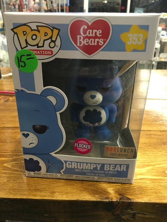 Care Bears Grumpy Bear Flocked Funko Pop! Vinyl figure
