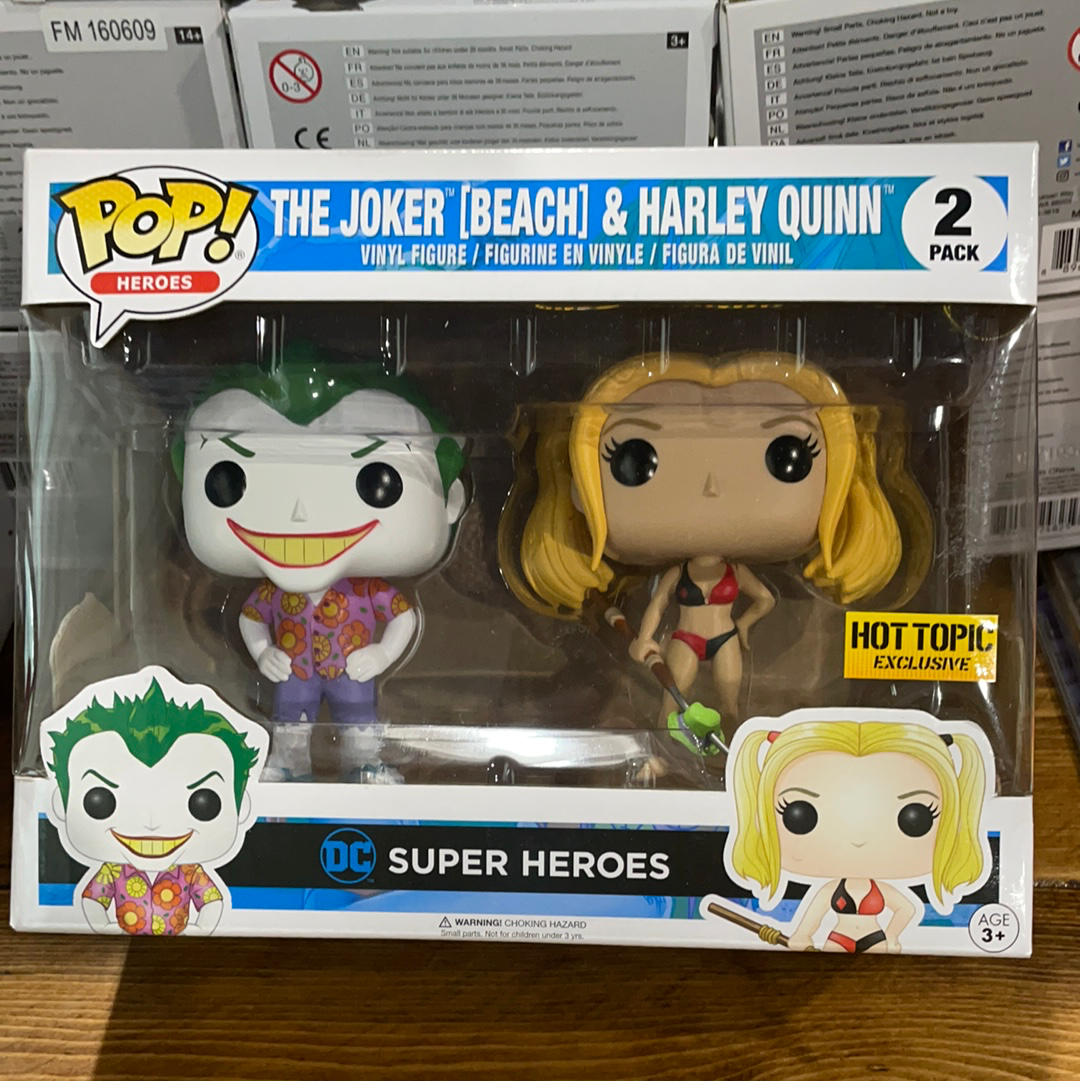 DC comics Joker Harley Quinn beach exclusive Funko Pop! Vinyl 2 pack figure