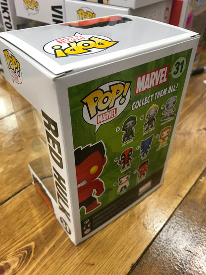 Marvel Metallic Red Hulk sdcc 2013 retired rare Funko pop! Vinyl Figure