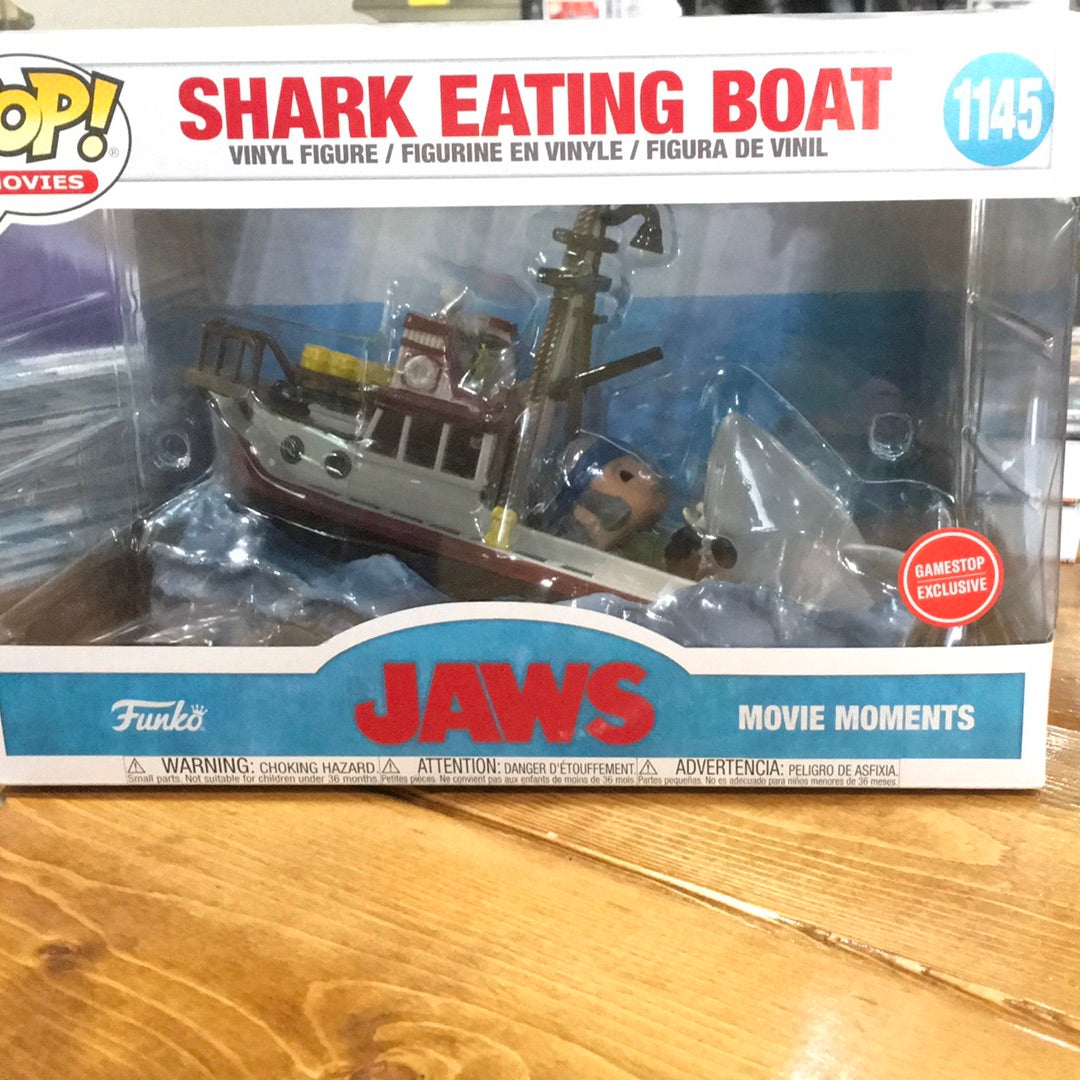 Jaws Shark eating Boat exclusive moment Funko Pop! vinyl figure movies