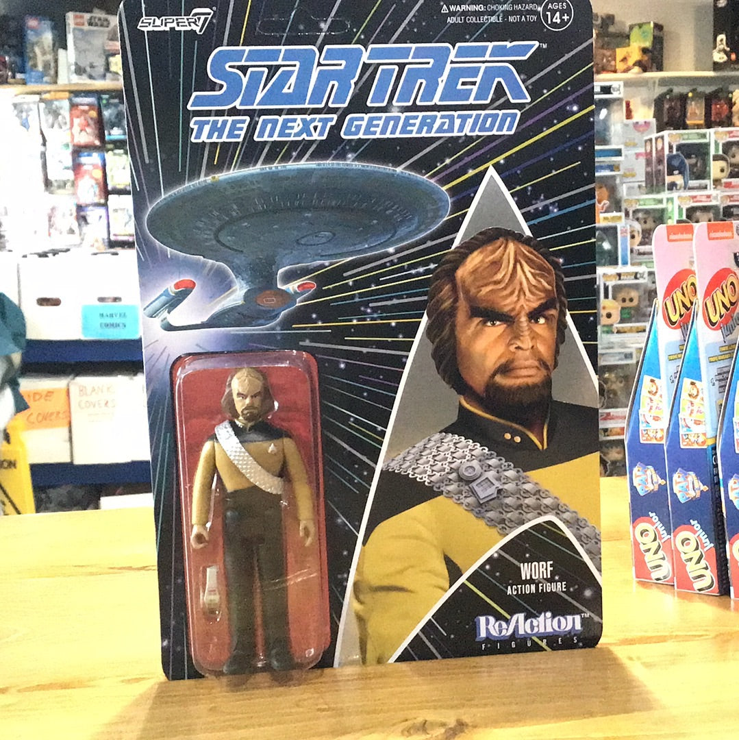 Super 7 STAR TREK THE NEXT GENERATION REACTION FIGURE - Worf new