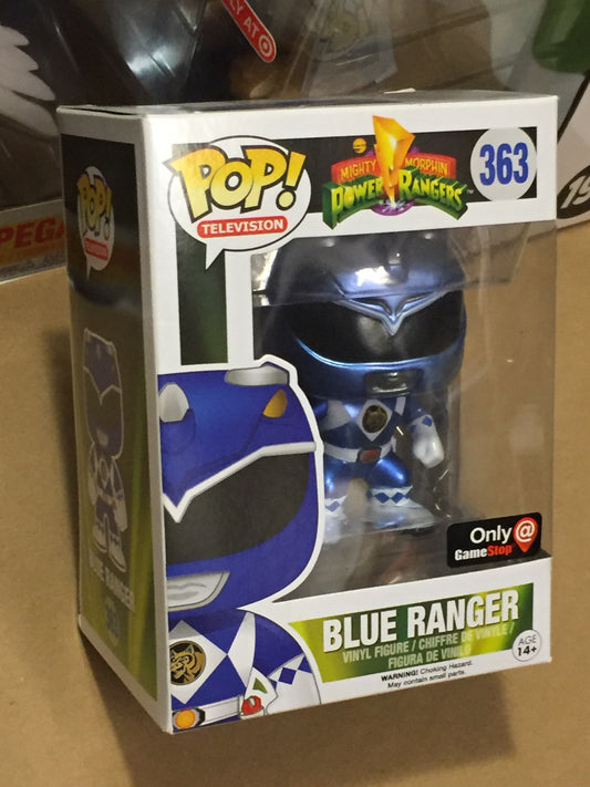 Power rangers metallic Blue GameStop exclusive Funko Pop! Vinyl figure television