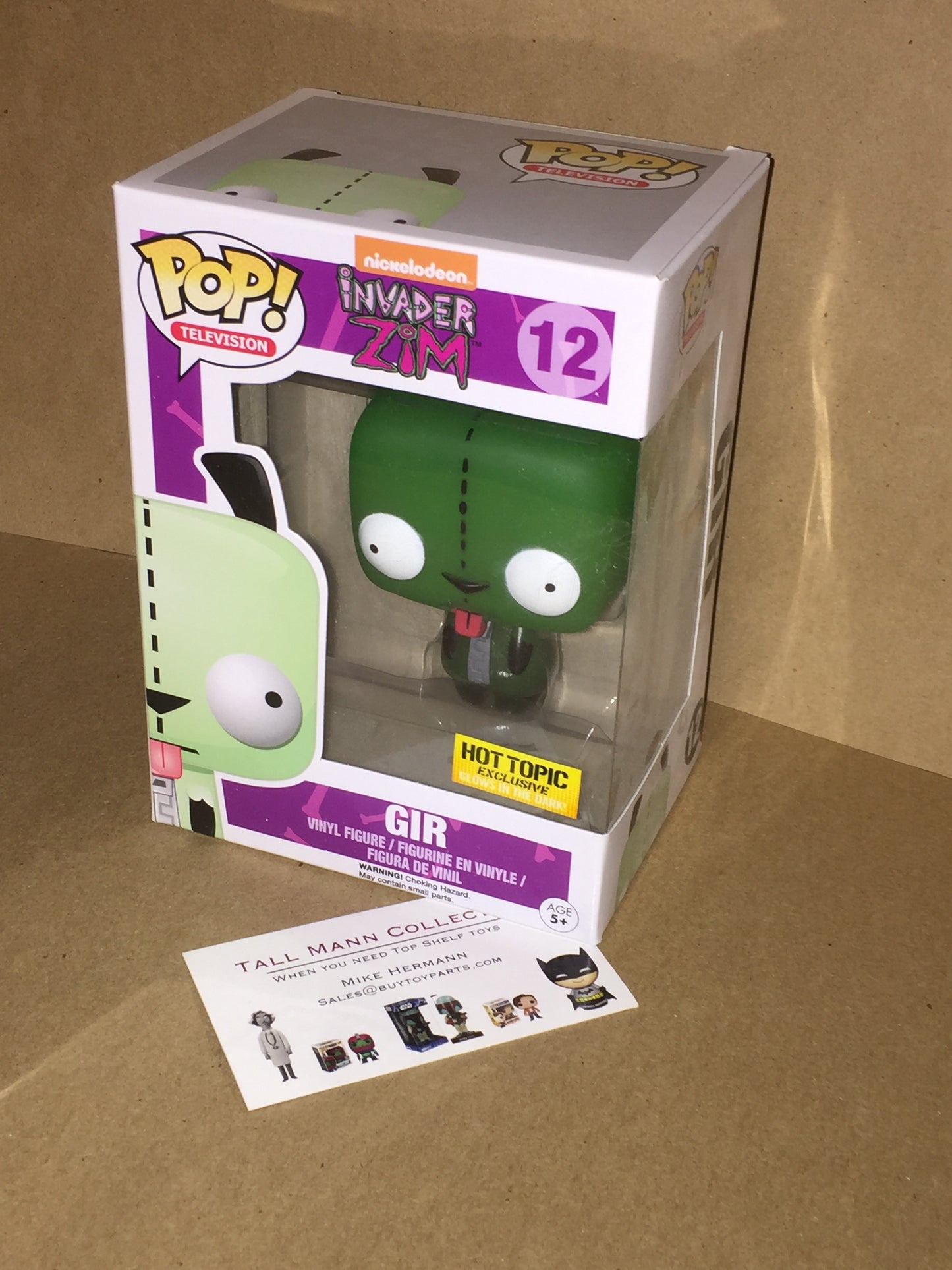 Retired Invader Zim Gir glows in the dark Funko Pop! Vinyl figure