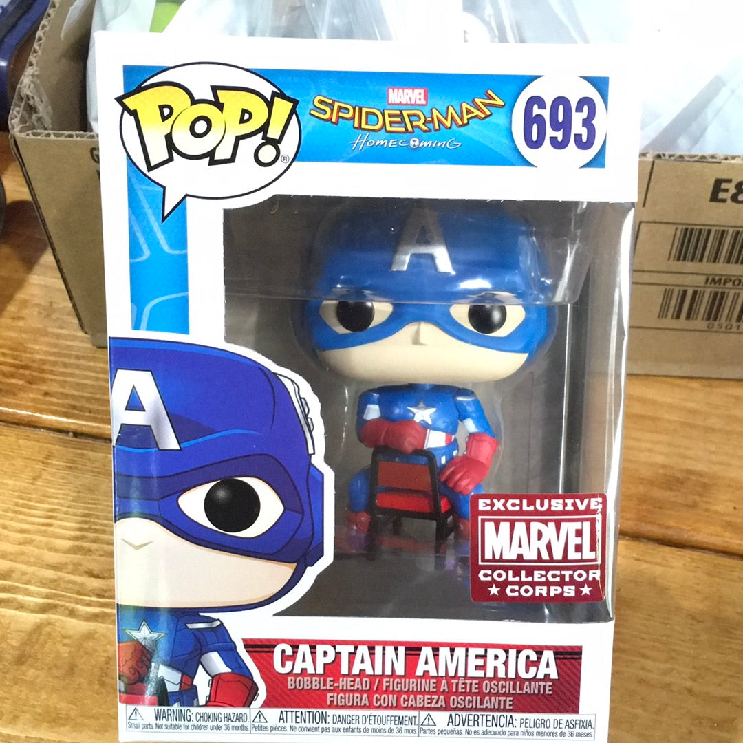 Marvel Captain America 693 spiderman exclusive Funko Pop Vinyl Figure