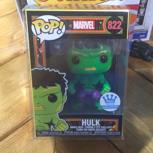 Marvel Blacklight Hulk 822 shop Exclusive Funko Pop! vinyl figure