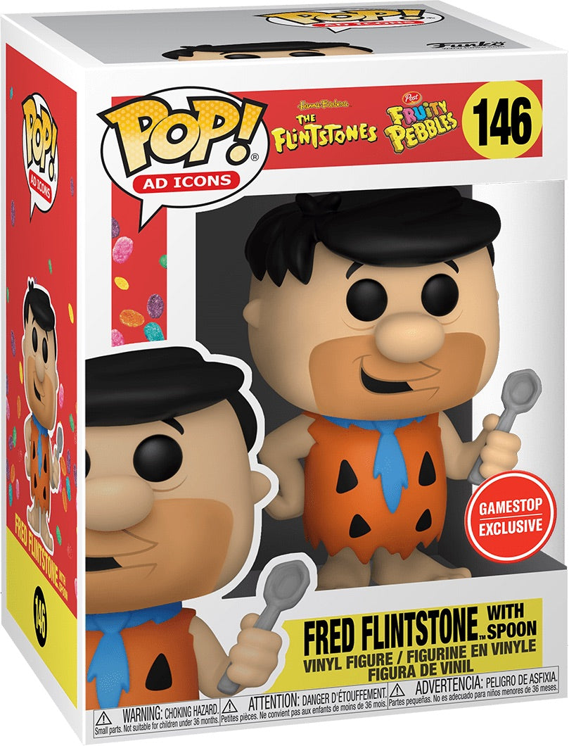 Fred Flintstone with Spoon #146 - Exclusive Funko Pop! Vinyl Figure (ad icons)
