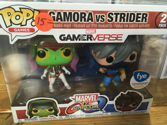Gameverse 2pack Gamora vs Strider exclusive Funko Pop! Vinyl figure (video games)