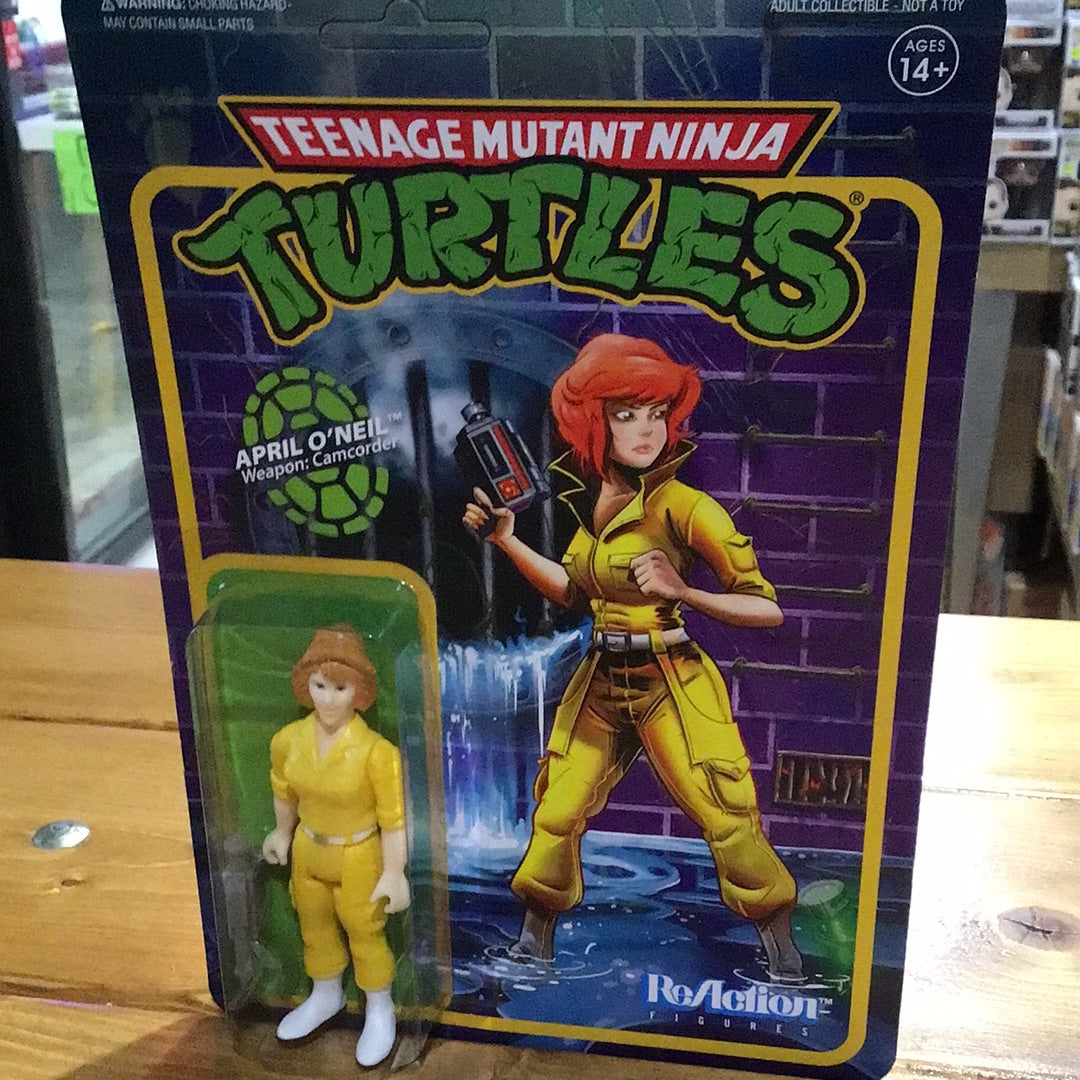 Super 7 Teenage Mutant Ninja Turtles April O’Neil REACTION FIGURE  MOC new
