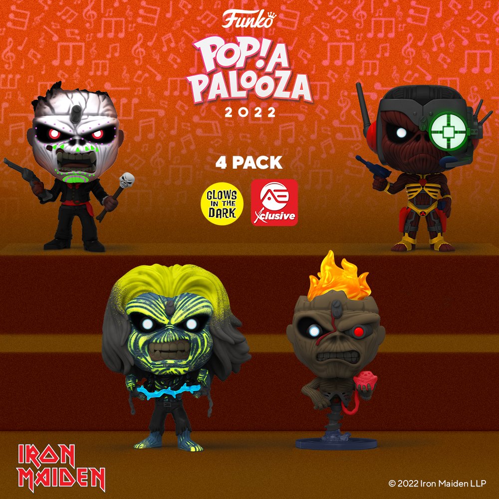 Iron Maiden - Exclusive GITD Funko Pop! 4-pack (Rocks)